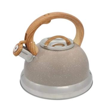 Imagem de Chaleira de Inox com Indução e Apito 2,7 Litros Roma Areia Brinox - 48