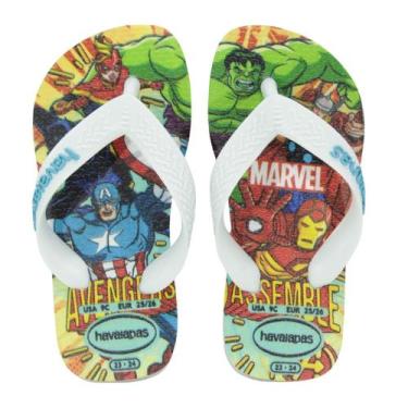 Imagem de Chinelo Infantil Havaianas Kids Top Marvel II Branco, Bc, 7854 branco,