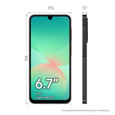 Imagem de Smartphone Samsung Galaxy A26 EE 256GB Dual Chip 5G Tela 6.7" Câmera 50MP+8MP+2MP Preto