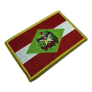 Imagem de BE0168V21 Bandeira Santa Catarina Bordado Fecho Contato - Myflag