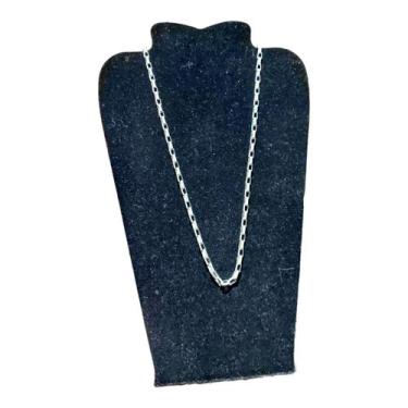 Imagem de COLAR Corrente Aço Inox Prateada Tijolinho 4.0 mm Com 60 cm - ASA