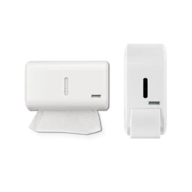 Imagem de Saboneteira Líquida Com Reservatório 400ml e Dispenser Papel Toalha Co