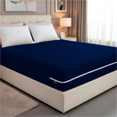 Imagem de Capa de Colchão Queen em Malha com Ziper Arte Cazza - Arte & Cazza, Az