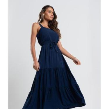 Imagem de Vestido Midi Babado Cadarço Viscolinho Salvatore Fashion-Feminino