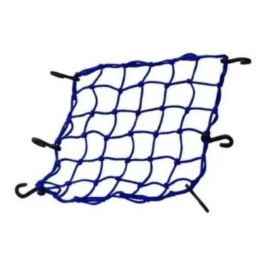 Imagem de Rede Elástica Aranha moto/bicicleta bagageiro azul 35X35 cm - Sousa Mo