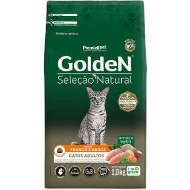 Imagem de Ração Seca Golden para gatos adultos sabor frango e arroz 1kg.