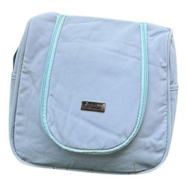 Imagem de Bolsa Maternidade Bordada Bolsa Zíper Oval Mamãe Bebê Alyaht - Azul-cl