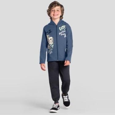 Imagem de Conjunto infantil menino em moletom peluciado Brandili-Masculino