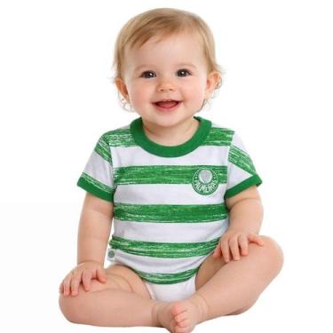 Imagem de Camiseta Bebê Palmeiras Listras Feminina Oficial - Rêve D'Or, G
