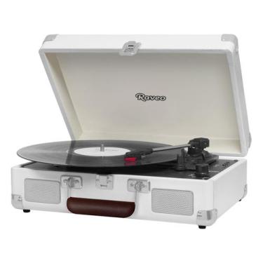 Imagem de Toca Discos Raveo Vitrola Sonetto Chrome Sand Bluetooth USB Bivolt