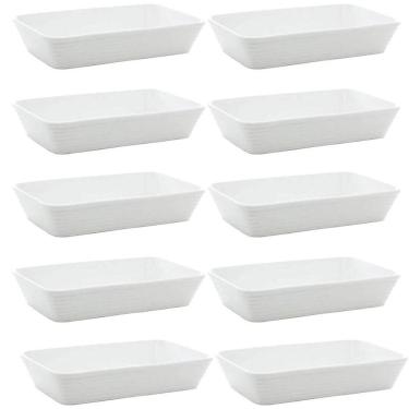 Imagem de Kit 10 Travessas de Porcelana Lines para Restaurante Buffet