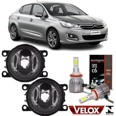 Imagem de Par farol milha citroen c4 lounge 2013 a 2018 e super led 2d - BIBAS