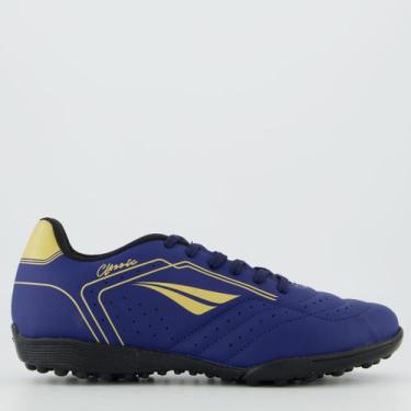 Imagem de Chuteira Penalty Classic Y-1 Society Marinho e Dourado, 42