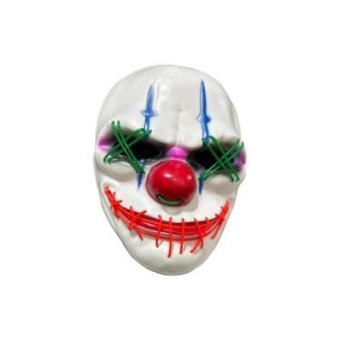 Imagem de Máscara Terror Halloween Palhaço Filme Payday com Led em PVC - lovely