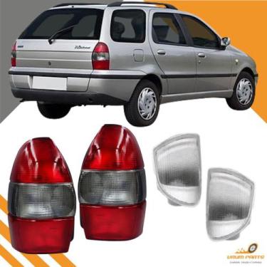 Imagem de Kit Lanterna Traseira Palio Weekend Fumê + Pisca Cristal 97 98 99 00 -