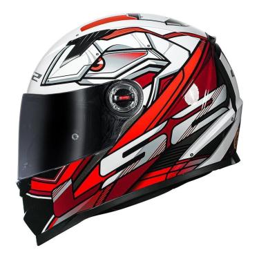 Imagem de Capacete Feminino LS2 FF358 Xdron Vermelho Brilhante Fechado-Unissex