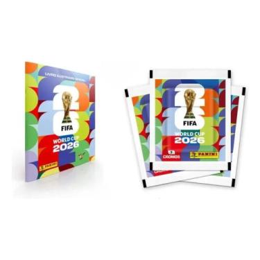 Imagem de Álbum de Figurinhas com 2 pacotes de Figurinhas Brochura Copa do Mundo