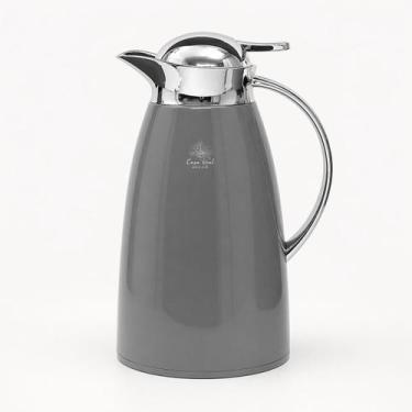 Imagem de Garrafa Térmica Cromada 1 Litro Com Tampa Alavanca Para Café Chá - Cin