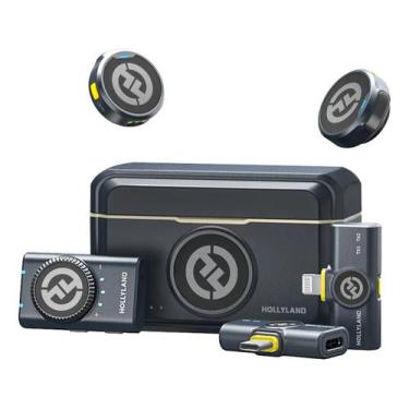 Imagem de Microfone Hollyland Lark M2 Duo Combo Duplo Para 2 Pessoas USBC, Light