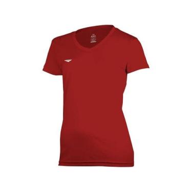 Imagem de Camiseta Penalty X Feminina Dry One Gola V, Vermelho, P