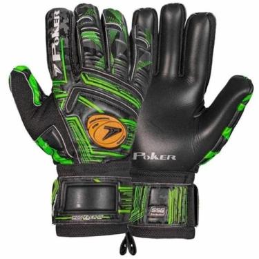 Imagem de Luva de Goleiro Poker Futebol de Campo Profissional Hug Flex III, Pret