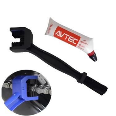 Imagem de Escova para Limpeza da Corrente Moto e Bike + Graxa Branca - AVTEC, Pr