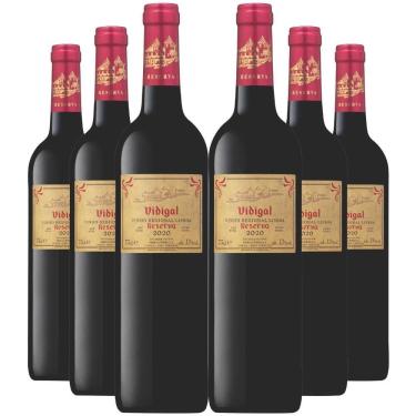Imagem de Kit 6 Garrafas Vinho Tinto Seco Lisboa Vidigal Wines S.A. Reserva Tinta Roriz Syrah Cabernet Sauvignon 750ML