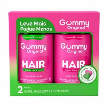 Imagem de Gummy Hair Kit 2 Potes Cabelos E Unhas Tuttifrutti Maça Verde - FLORES