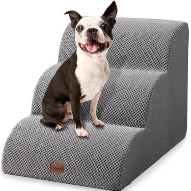 Imagem de Escadas para Cães EZKamfort - 3 Degraus Antiderrapantes para Cães Pequ