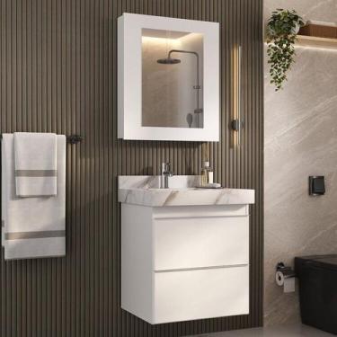 Imagem de Conjunto para Banheiro Lavatório em Porcelanato com Cuba Esculpida, Ga