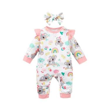 Imagem de Conjunto De Body E Faixa De Cabelo Para Bebê Menina Recém-Nascida 0-12