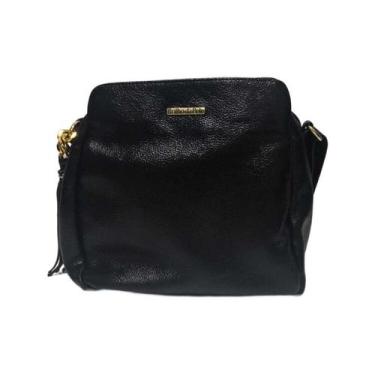 Imagem de Bolsa Brilho da Pele Couro Feminino - Preto, Preto