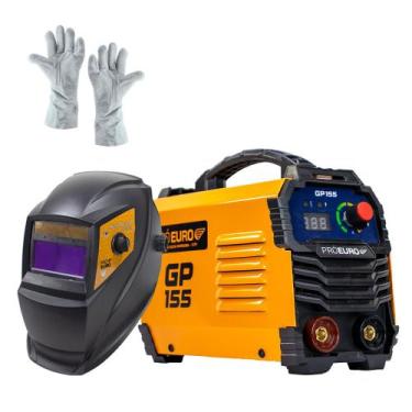 Imagem de KIT Soldador Máquina de Solda Inversora GP 155 com Máscara Automática 