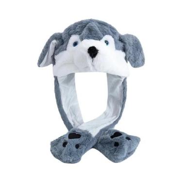 Imagem de Gorro De Pelúcia Unissex Com Orelhas Divertidas Estilo Vaca E Coelho, 