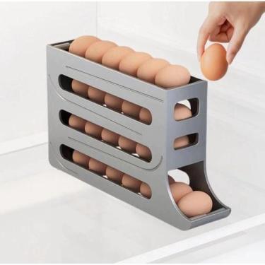 Imagem de Porta Ovos Organizador Geladeira 4 Andares 30 Ovos - plus
