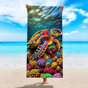 Imagem de Toalha De Natação Absorvente De Secagem Rápida Com Estampa De Tartarug