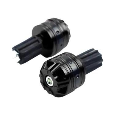 Imagem de Ponteiras De Guidão De Motocicleta CNC Em Metal Com Contrapeso Para Mo
