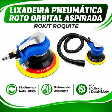 Imagem de Lixadeira Roto Orbital Pneumática Aspirada Rokit - Odin