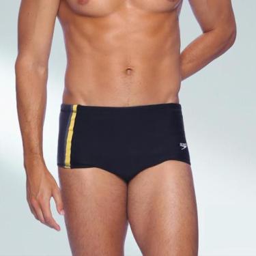 Imagem de Sunga Tradicional Color Block Lateral - BANANA PRETO GG2 - Speedo, Pre