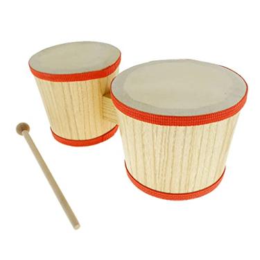 Imagem de Tambor Bongo NC feito de madeira polida, diâmetro: 10 cm 12,7 cm Mini Percussão