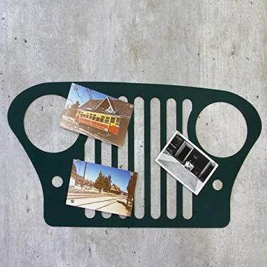 Imagem de Quadro Painel Porta Retrato Grade Jeep 92 x 53 Cm Aço - Verde