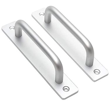 Imagem de 2 pcs porta de prata liga de alumínio liga deslizante porta de porta de porta para gabinete armário armário celeiro barril de porta de galpão YYDFPIIA
