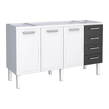 Imagem de Gabinete Cozinha De Aço Juno 4G 1536Mm Preto Desmontado(Pia 160) Cozimax