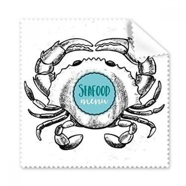 Imagem de Pano de limpeza para ilustração de organismo marinho com desenho de caranguejo limpador de óculos 5 peças