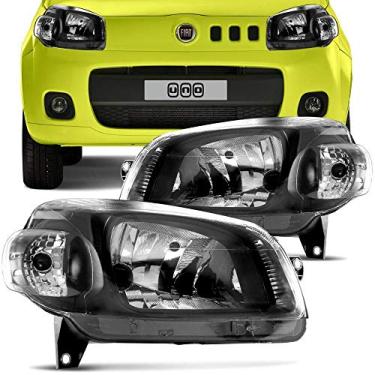 Imagem de Farol Principal Fiat Novo Uno Way Vivace Attractive 2011 em Diante Lado Esquerdo
