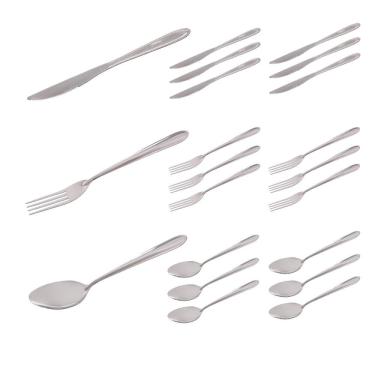 Imagem de 18 Talheres Garfo Colher Faca Inox Bufffet Restaurante Bar