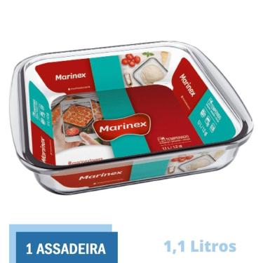 Imagem de Travessa Assadeira Lasanheira 1,1L Quadrada Vidro Marinex