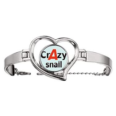 Imagem de N/A N/A Bracelete Breve Best Cool Crazy Snail Helix Coração Joia Fio Pulseira, medium, metal