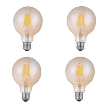 Imagem de Lâmpada Filamento Led G95 4W Ambar Vintage Bivolt Ali72 4un