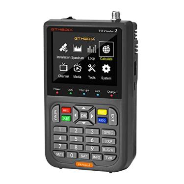 Imagem de GT MEDIA V8 Finder2 Localizador de Satélite Digital FTA DVB-S/S2/S2X Medidor de Medição de Sinal Receptor LCD para Ajuste de Prato de TV Sat (cinza